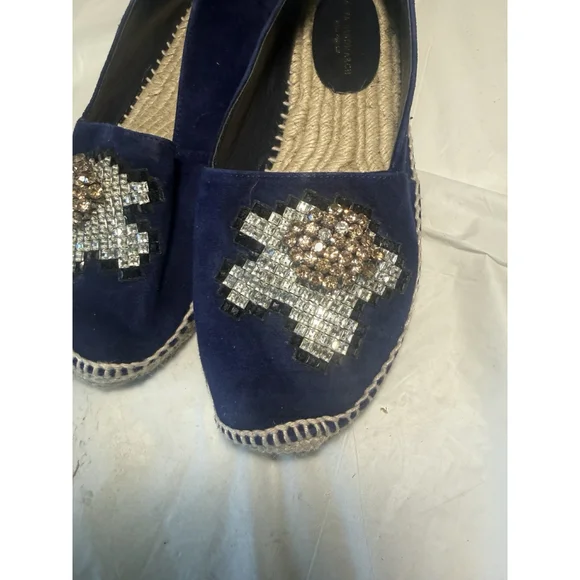 Anya Hindmarch Navy Espadrilles Size 37 Leather Suede - Picture 12 of 14